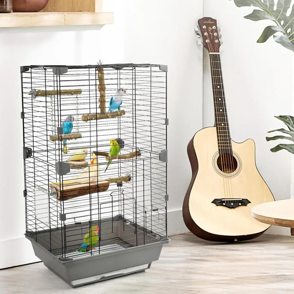 CN Zhejiang Natural Wood Bird Perches Set For Cage