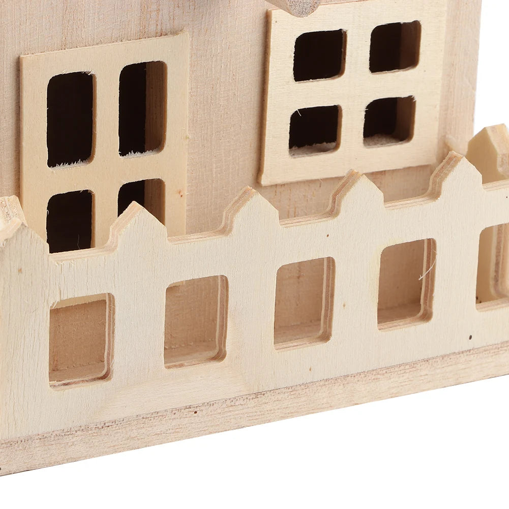 Wooden Bird House Nests Moisture Proof Outdoor Hanging Birds Parrots Resting Breeding Box Decoration for Home Garden