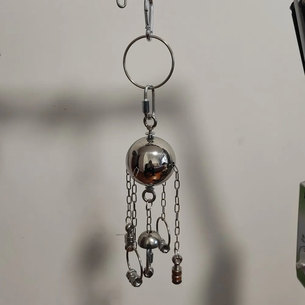 Shandong Stainless Steel Parrot Bell Chew Toy Hanging Cage