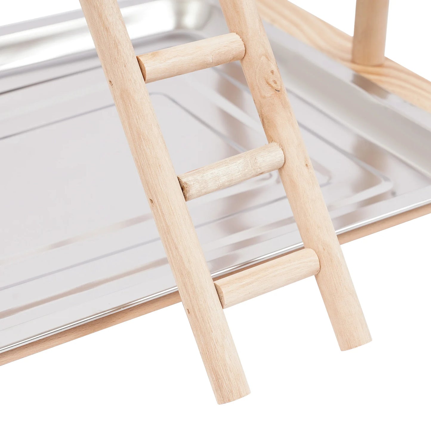 3 Tiers Parrots Rack, Wood Bird Playing Stand, Pet Parrot Rack Capacity 2-10 Birds for Mid-sized and Small-sized Birds