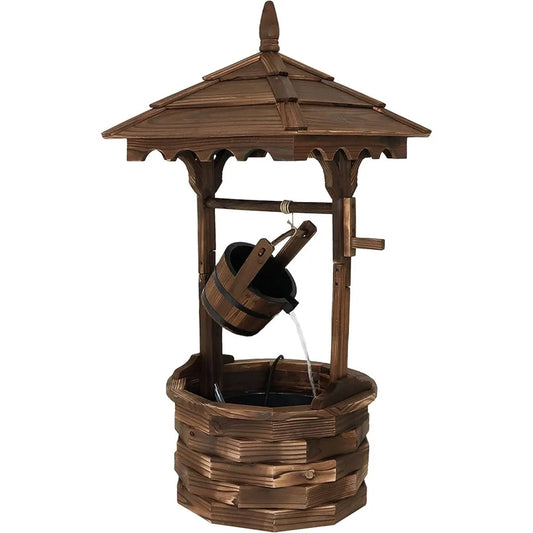 Sunnydaze Decor Electric Water Fountain Wishing Well