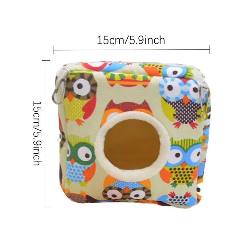 Parrot Bed Washable Shed Hut Cage Cotton Birds Hideaway Bird House Winter Bird Nest Cozy Bird Bed Warm Cute Hamster Sleeping