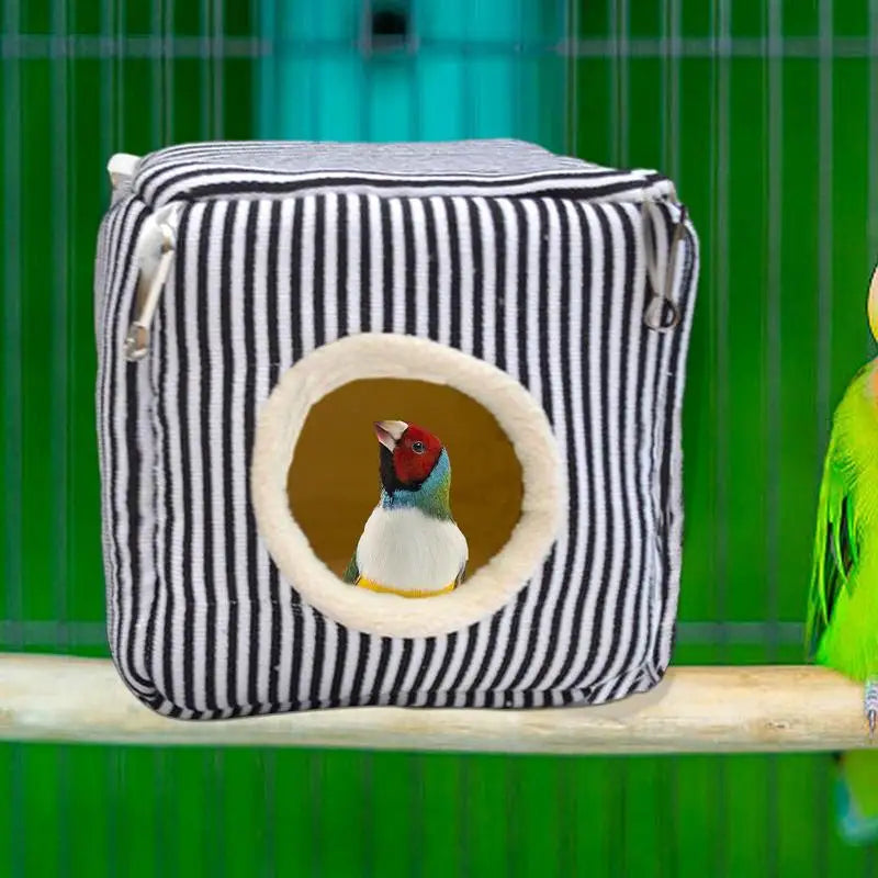 Parrot Bed Washable Shed Hut Cage Cotton Birds Hideaway Bird House Winter Bird Nest Cozy Bird Bed Warm Cute Hamster Sleeping