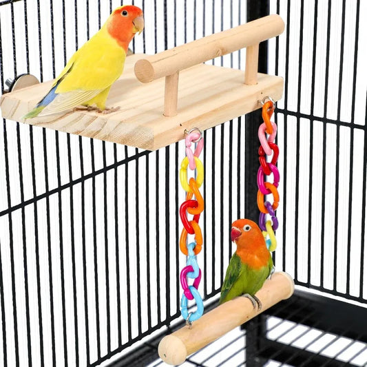 Zhejiang Bird Perches and Cage Toys Wooden Play Gym