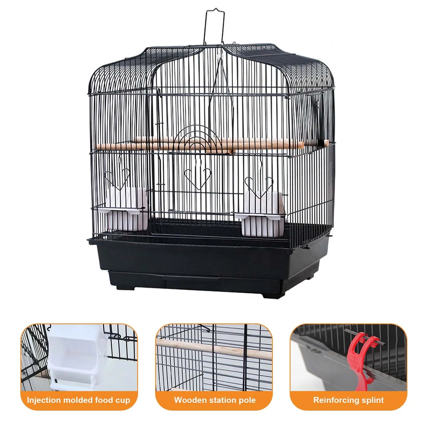Twister Travel Bird Cage Carrier With Handle Stand