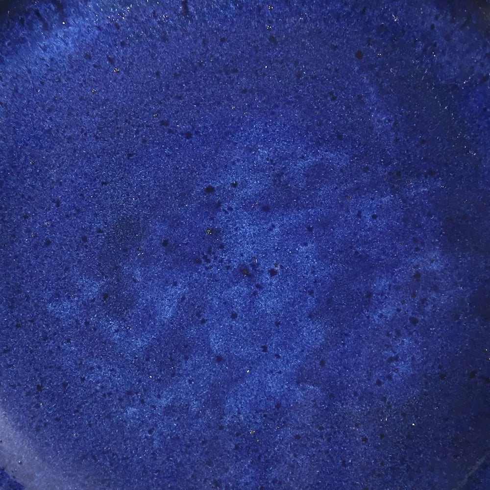 Ceramic Bird Bath for Outside, 16 H - UV- and Frost-Resistant, Pedestal Bird Bath, Blue Glazed Bowl