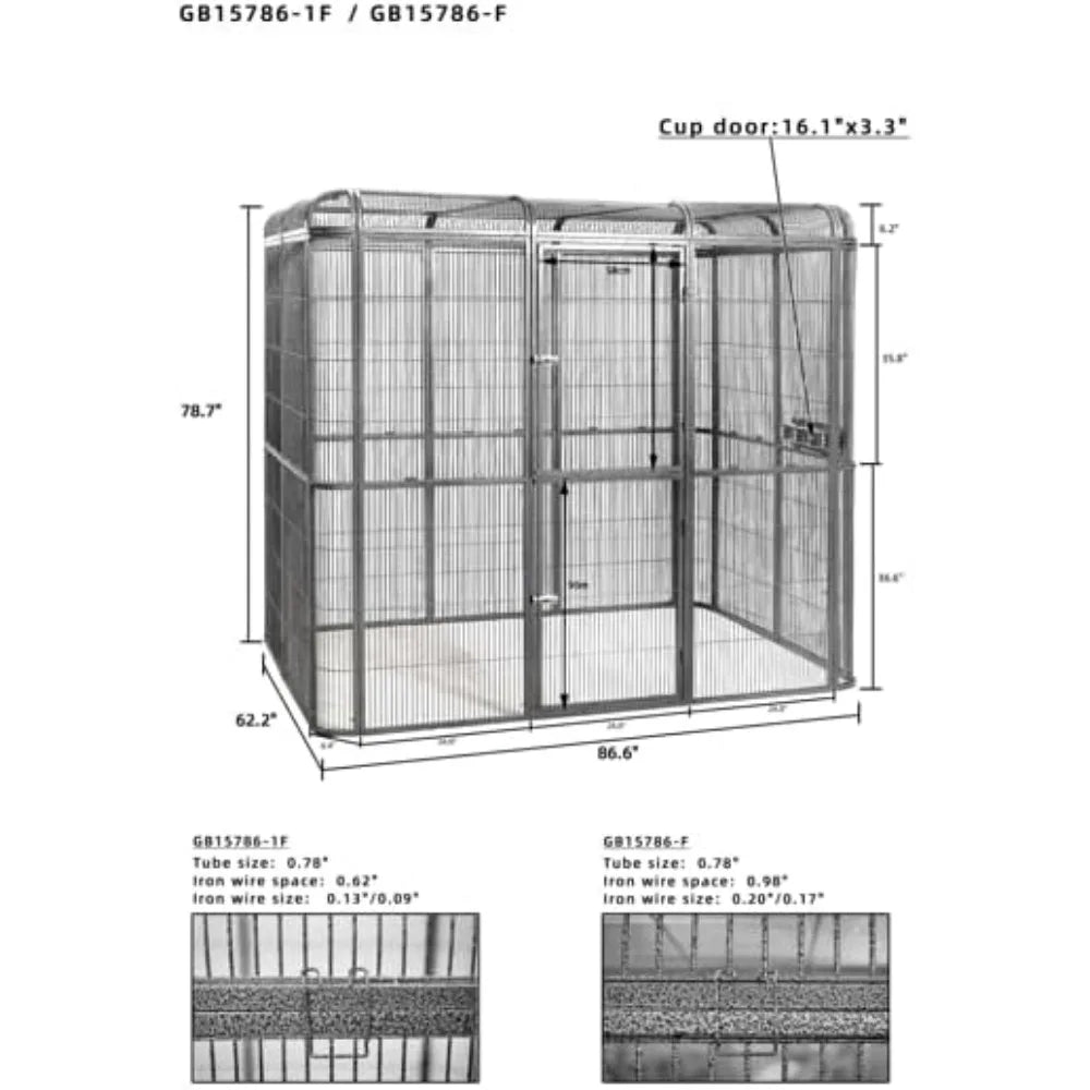 Forthebirdsshop Heavy Duty Walk In Bird Aviary Cage