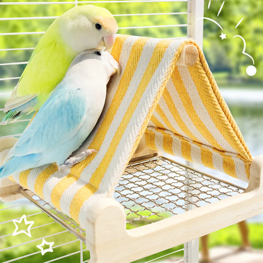 Guangdong Wooden Parrot Swing With Perch And Bells Cage