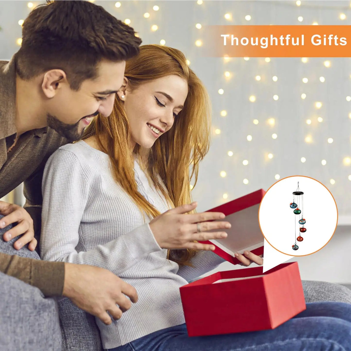 Colorful Hummingbird Feeder Wind Chimes