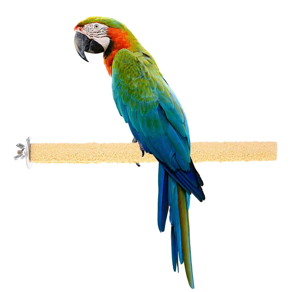 Colorful Grinding Stick Non-toxic Parrot Standing Stick Eco-friendly Creative Reusable  Funny Portable Pet Bird Supplies