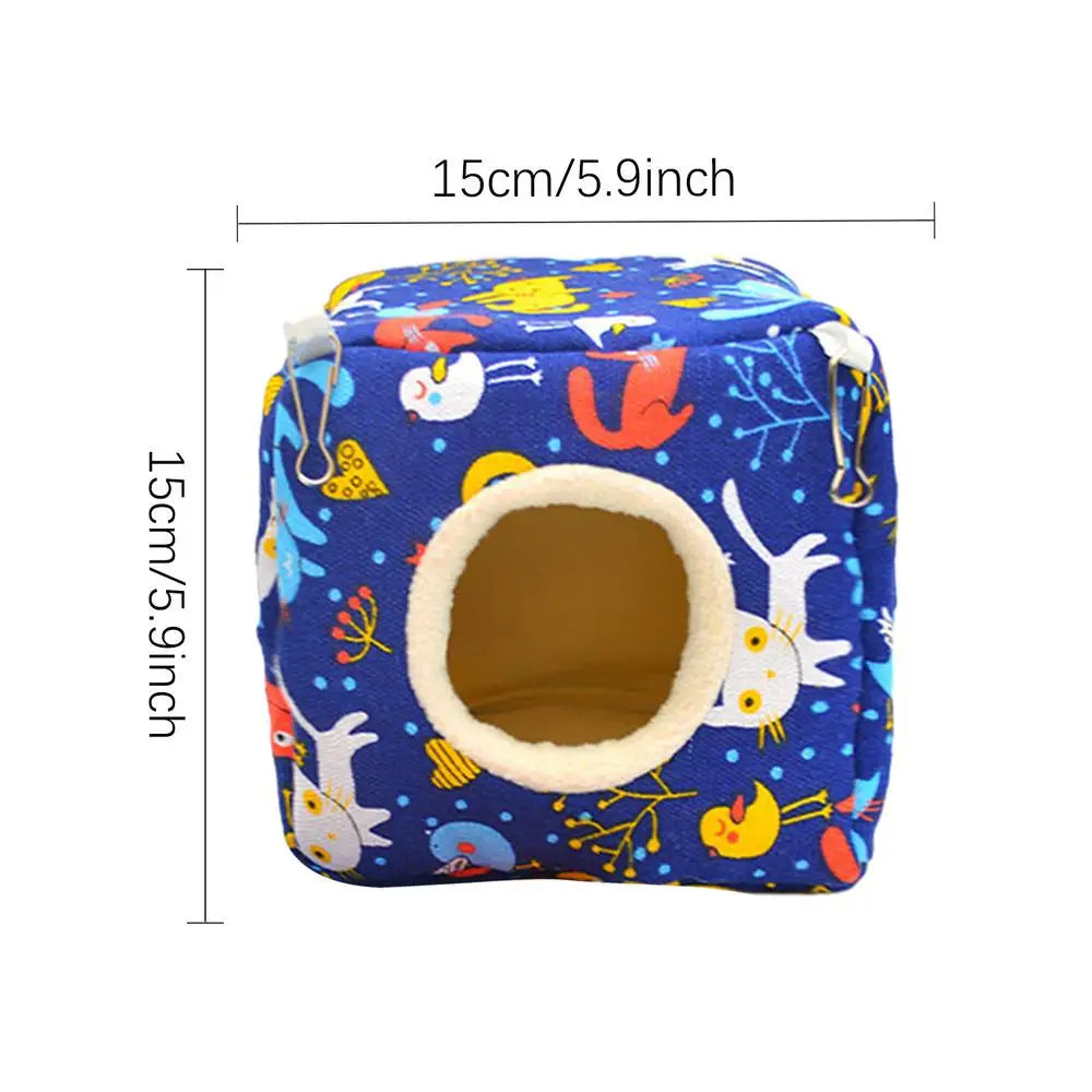 Parrot Bed Washable Shed Hut Cage Cotton Birds Hideaway Bird House Winter Bird Nest Cozy Bird Bed Warm Cute Hamster Sleeping