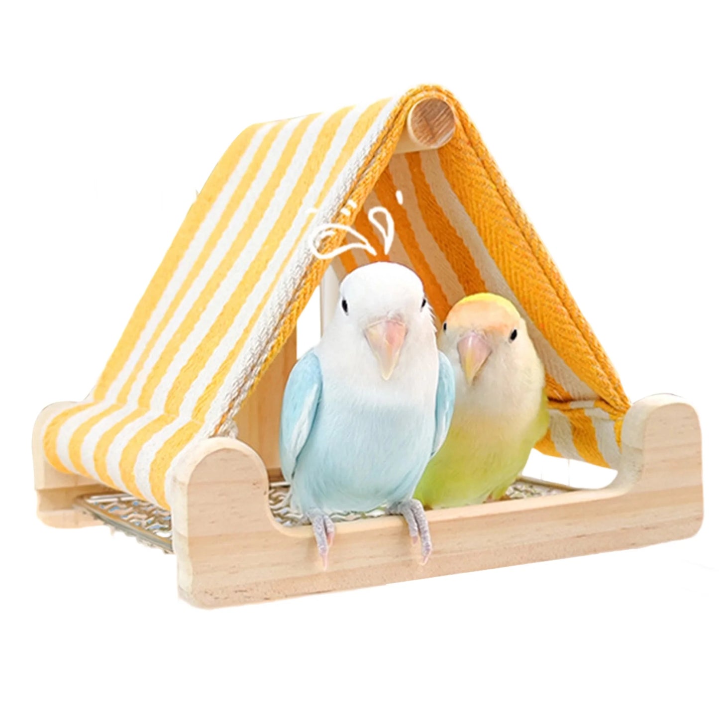 Guangdong Wooden Parrot Swing With Perch And Bells Cage