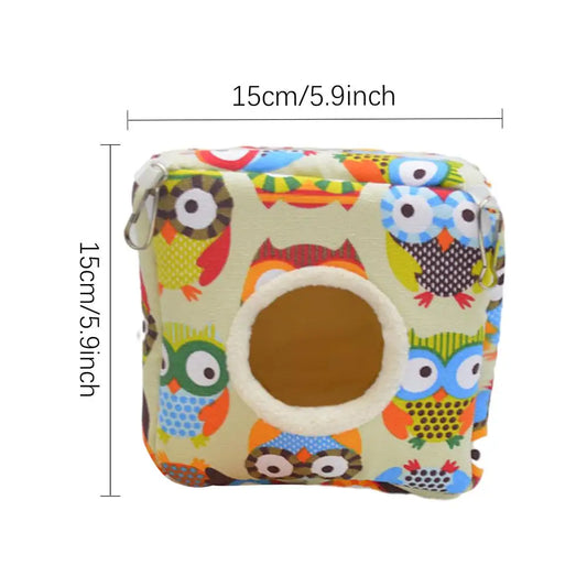 Parrot Bed Washable Shed Hut Cage Cotton Birds Hideaway Bird House Winter Bird Nest Cozy Bird Bed Warm Cute Hamster Sleeping