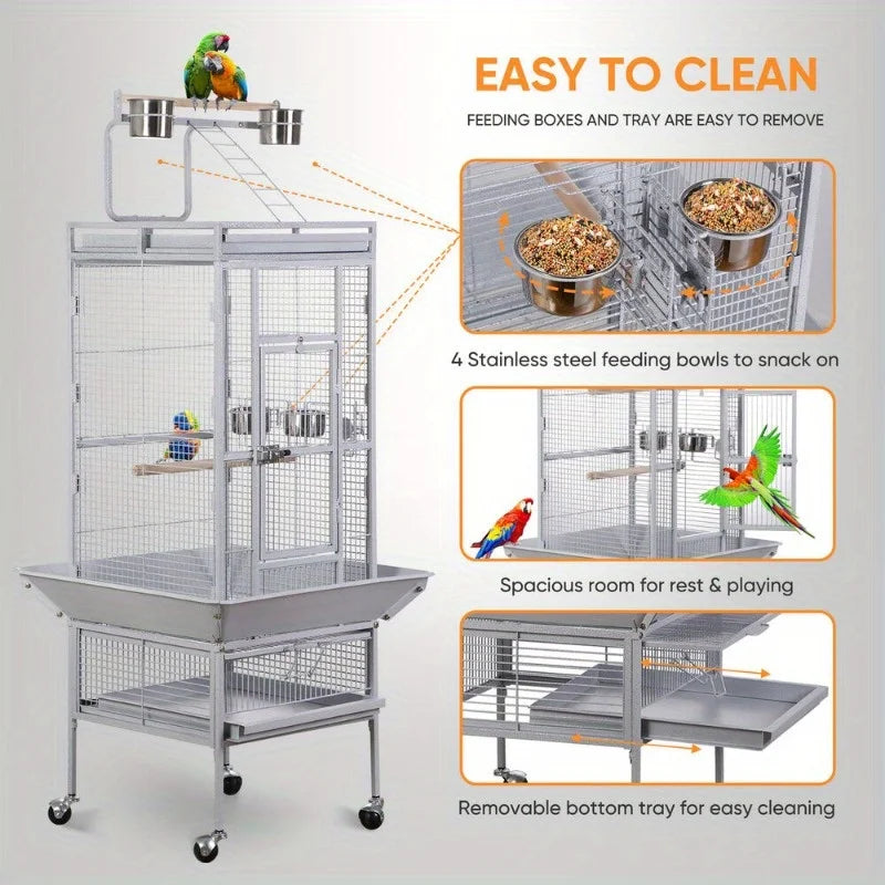 Guangdong Bird Cage Rolling Station For Parrot And Cockatoo